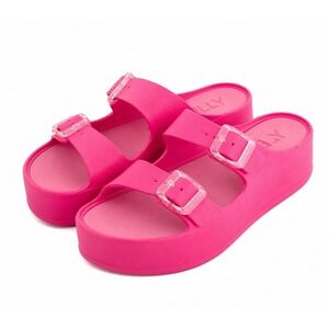 Lemon Jelly Platform Sandals EU 38 Pink Fenix Resortwear Coastal Chic Barbiecore